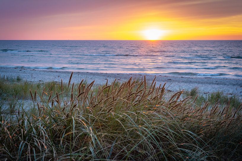 Sunset on the beach by Martin Wasilewski