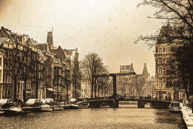Innenstadt von Amsterdam Niederlande Winter von Hendrik-Jan Kornelis