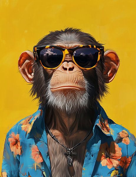 Bring Back Summer | Monkey im Sommerstil von Danny van Eldik - Perfect Pixel Design