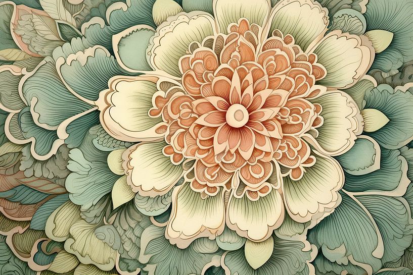 Malerei Tranquil Mosaic | Stille Malerei von ARTEO Gemälde