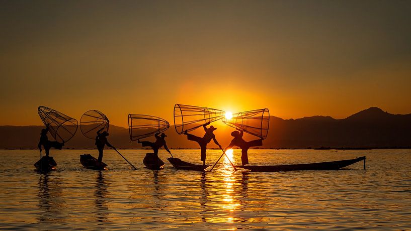 The fishermen of Inle Lake in Myanmar by Roland Brack