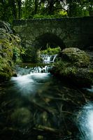 Water stream under bridge