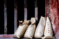 Weathered pockets become vintage.