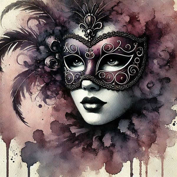 Venezianische Maske von Nicolette Vermeulen