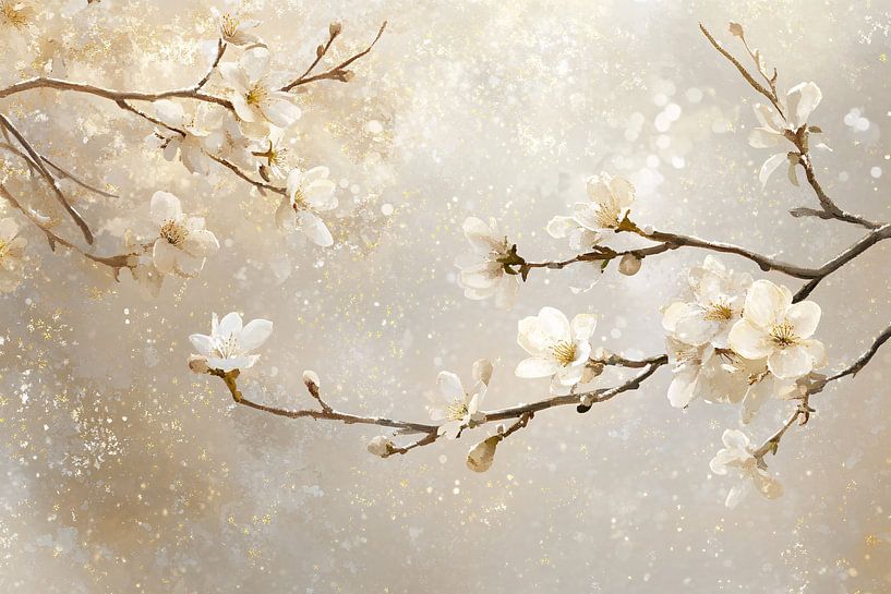 Elegant blossom branches on soft background by Imperial Art House