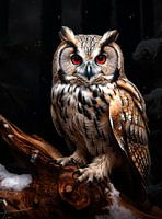 "Red Eyes in the Night" The Owl on Guard