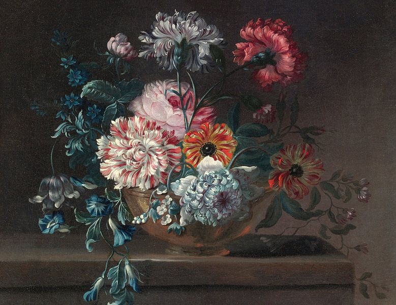 Stillleben mit Nelken und anderen Blumen, Jean-Baptiste Monnoyer von Meisterhafte Meister