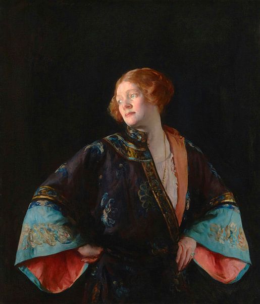 The Blue Mandarin Coat (The Blue Kimono), Joseph DeCamp by Masterful Masters