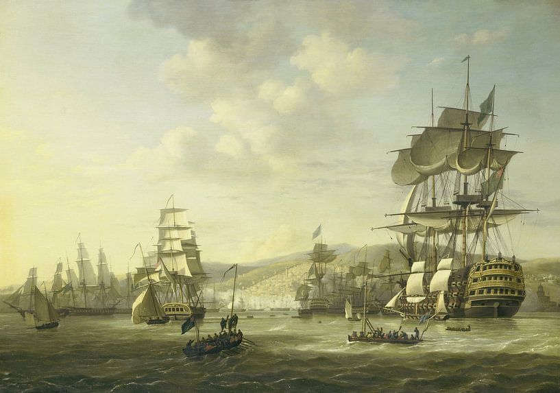 Die anglo-holländische Flotte in der Bucht von Algier, Nicolaas Baur von Meisterhafte Meister