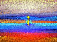 Zonsondergang op de Waddenzee