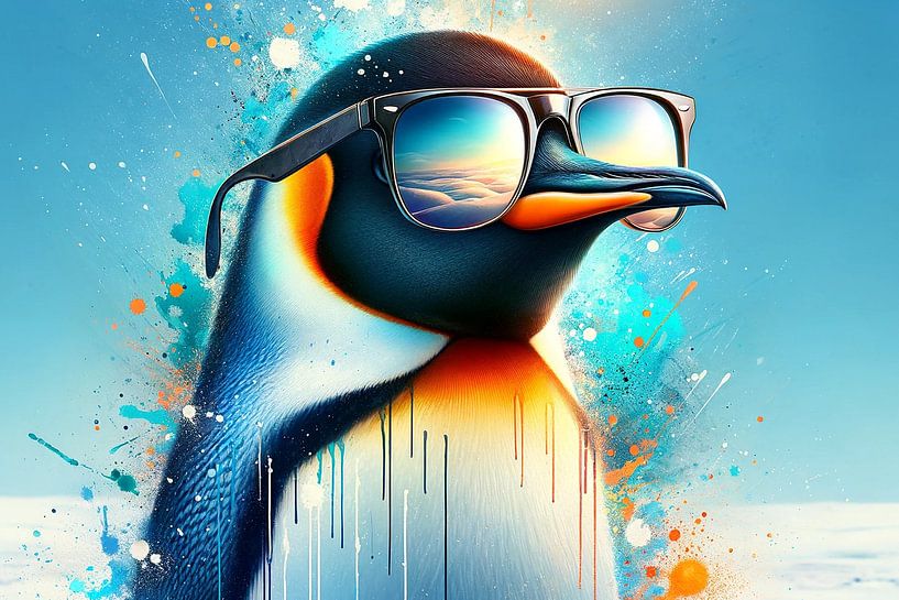 Pingouin cool : lunettes de soleil avec un air d'été par artefacti