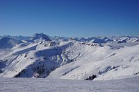 Skigebiet Kitzbühel, Blick nach Westen (Tirol, Österreich)