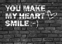 Graffiti for lovers in black and white