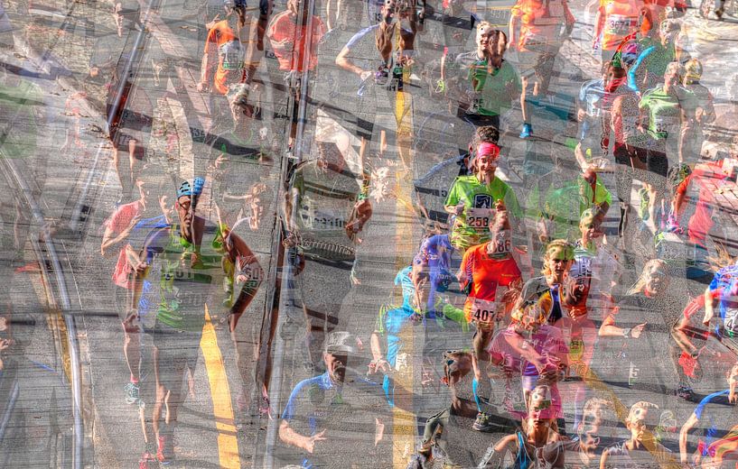 Runner on Bremen marathon abstract, Bremen by Torsten Krüger