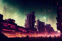 De hoofdstraat van Neo Megacity