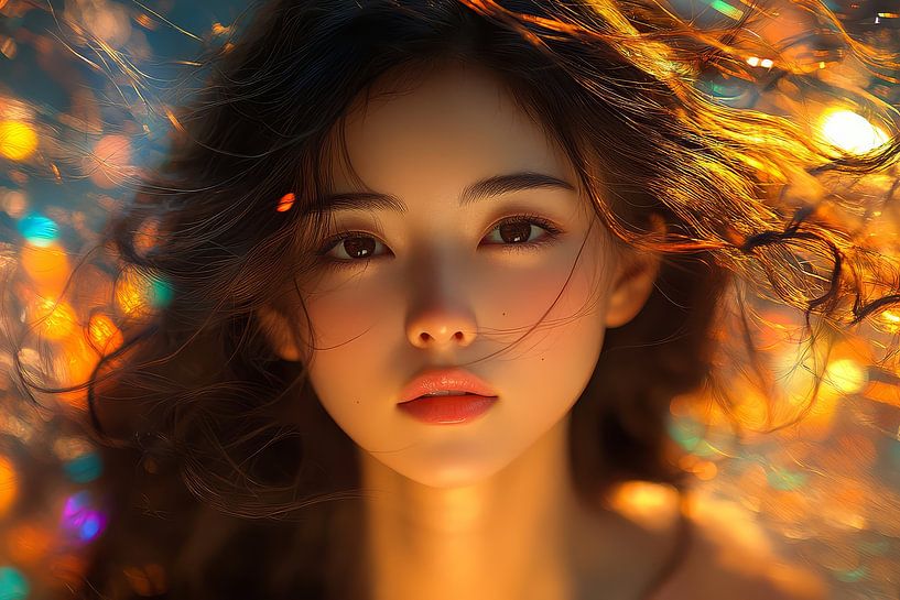 malerisches, spirituelles Bild der Frau Japan von Egon Zitter