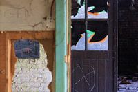 Detailopname van een verlaten gebouw