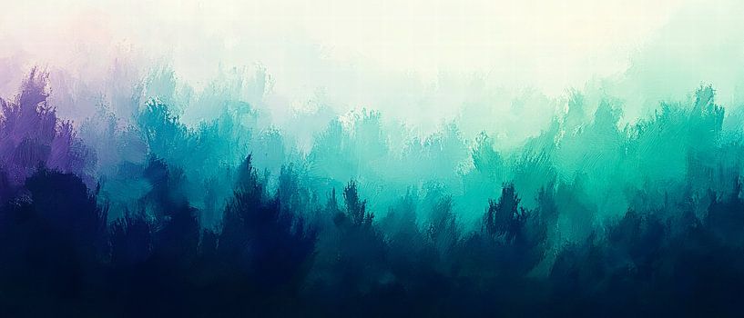 Brouillard mystique de forêt - dégradé par Poster Art Shop
