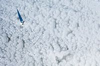 Navigation sur glace à Lelystad, Pays-Bas