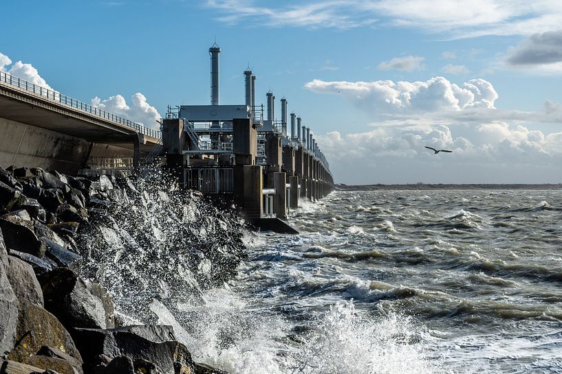 Barrage anti-tempête de l'Escaut oriental en Zélande par Jan Poppe
