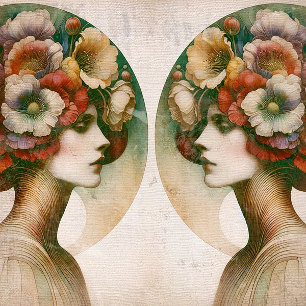 Vintage Schwestern von Mad Dog Art