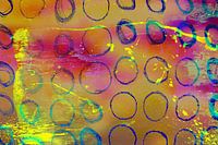 Modernes, abstraktes digitales Kunstwerk Kreise