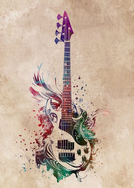 Guitare basse art musical #guitare par JBJart Justyna Jaszke