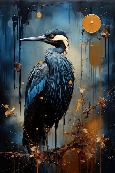 Ein Vogel in der Kunst von Digitale Schilderijen