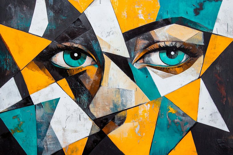 Geometrische Augen in lebhaften Farben von Poster Art Shop