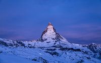 Matterhorn near Zermatt - blue hour - the day awakens