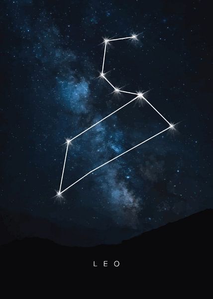 Himmlischer Löwe: Löwe Sternbild Kunst von Himler Razan