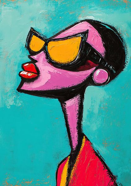 Frau | Chic Retro Vibe von Wunderbare Kunst