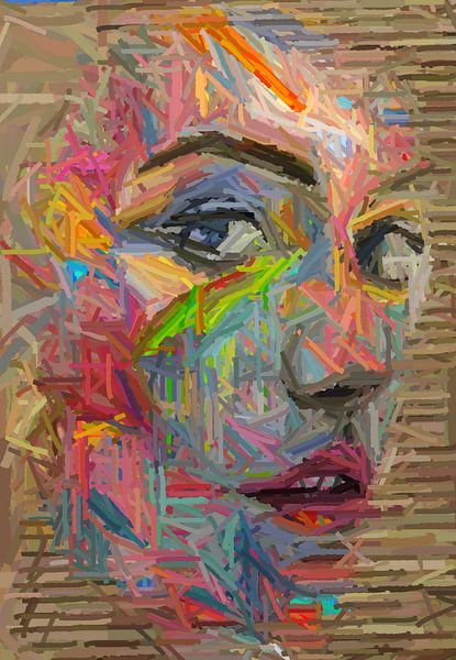 Panic girl-abstrakt von Marion Tenbergen