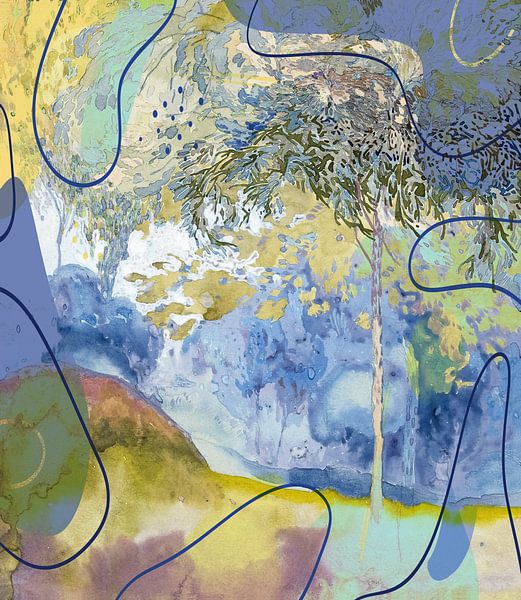 Abstract landschap van Moonheart Artworks