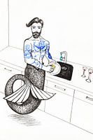 Mr Aquarius does the dishes