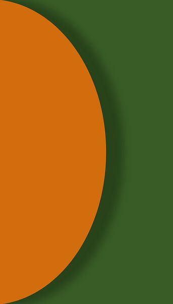Demi-rond orange sur fond vert par Michar Peppenster