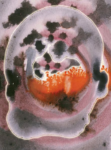 ECHO AQUA FLARE 993 - Aquarellmalerei mit warmem Schimmer von Saskia Mensink PRINTS