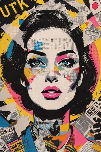Ein Pop-Art-Poster einer Frau von Ljupka Kareska