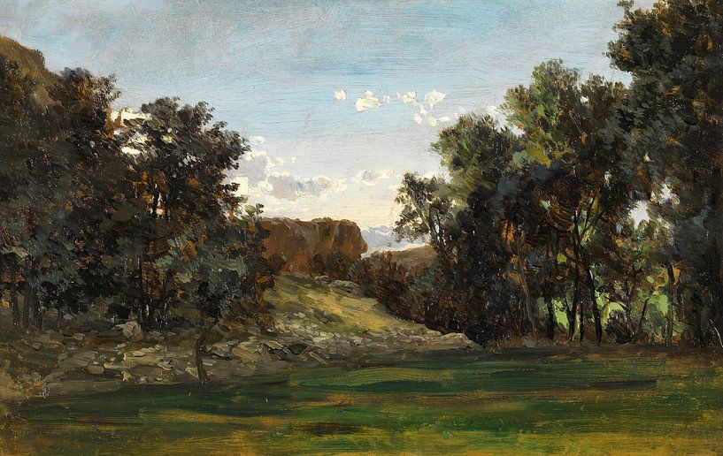 Carlos de Haes-Grasland landscape, Antique landscape by finemasterpiece