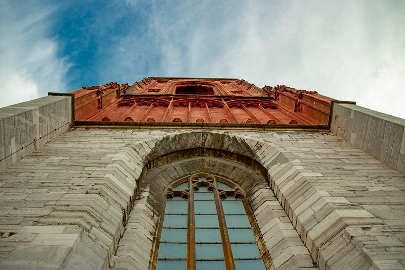 St John's church with its red tower tip by Mark Zoet