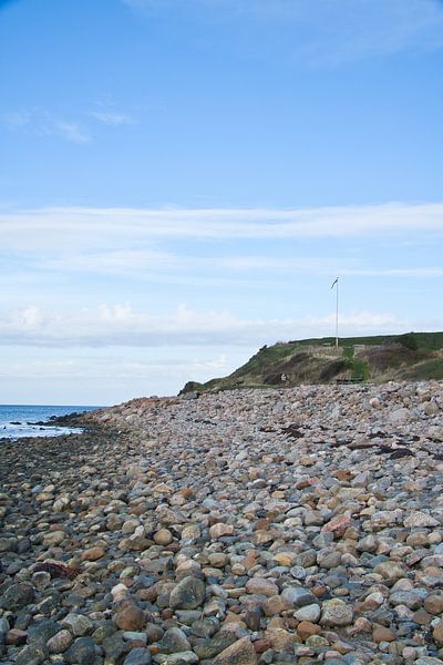 Klippe am Kattegat in Dänemark. Meer und Wolken von Martin Köbsch