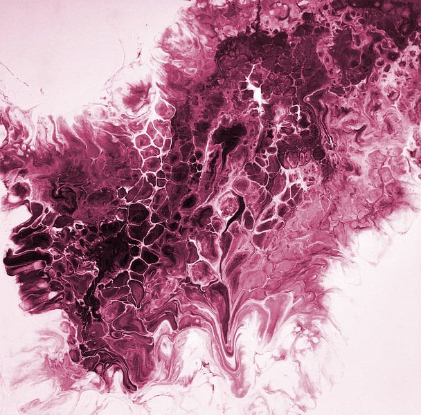 Wokensturm in Magenta von KW Malerei