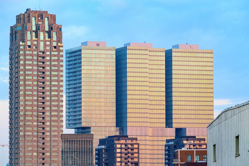 Rotterdam skyline during sunrise by Sjoerd van der Wal Photography
