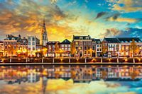 Sonnenaufgang im Hafen von Breda