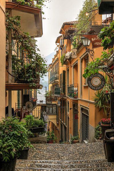 Street in Bellagio, Lake Como, Italy by FotoBob