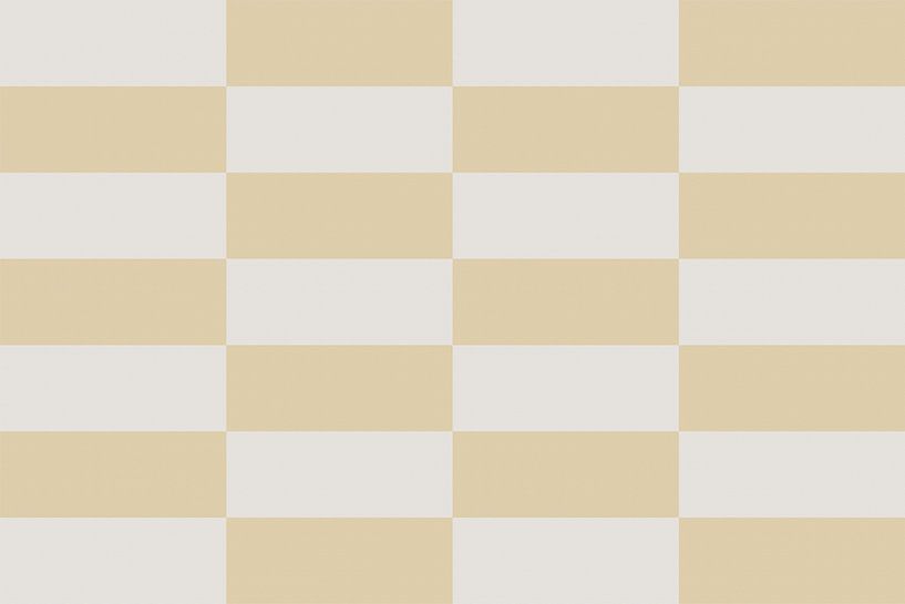 Motif de damier. Formes géométriques modernes abstraites et minimalistes en jaune et blanc 5 par Dina Dankers
