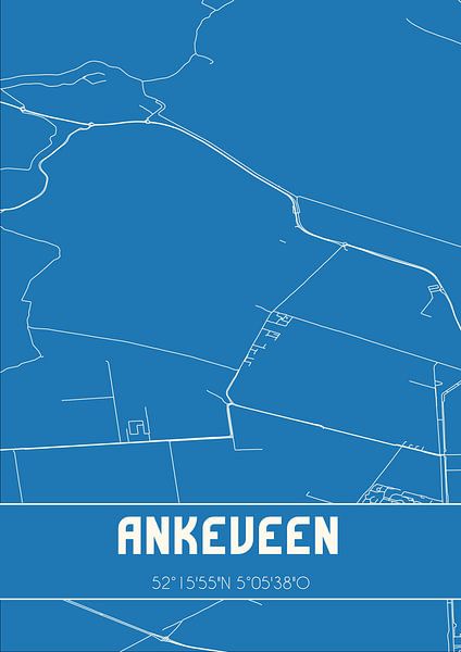 Plan d'ensemble | Carte | Ankeveen (Noord-Holland) par Affiches de lieux