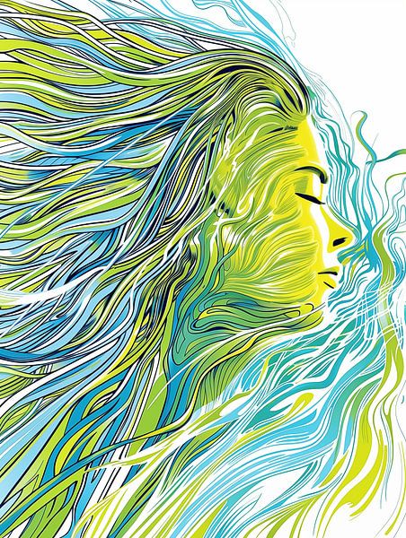 Frau meiner Träume | Woman of my Dreams | Acryl auf Papier von Frank Daske | Foto & Design