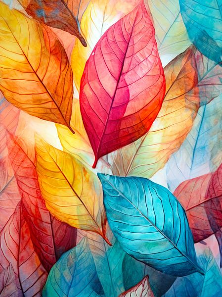 Aquarelle nature feuilles art par JBJart Justyna Jaszke