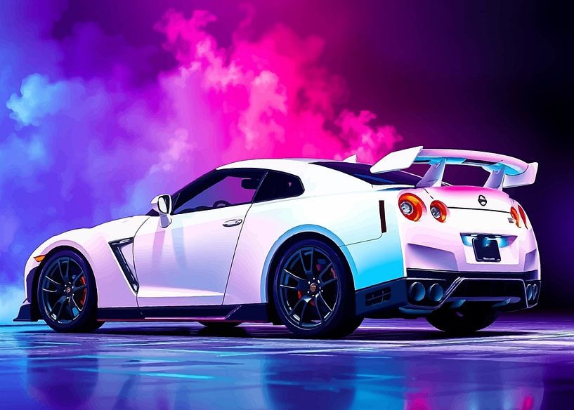 Nissan GT-R Blanc Néon par MIROKKU